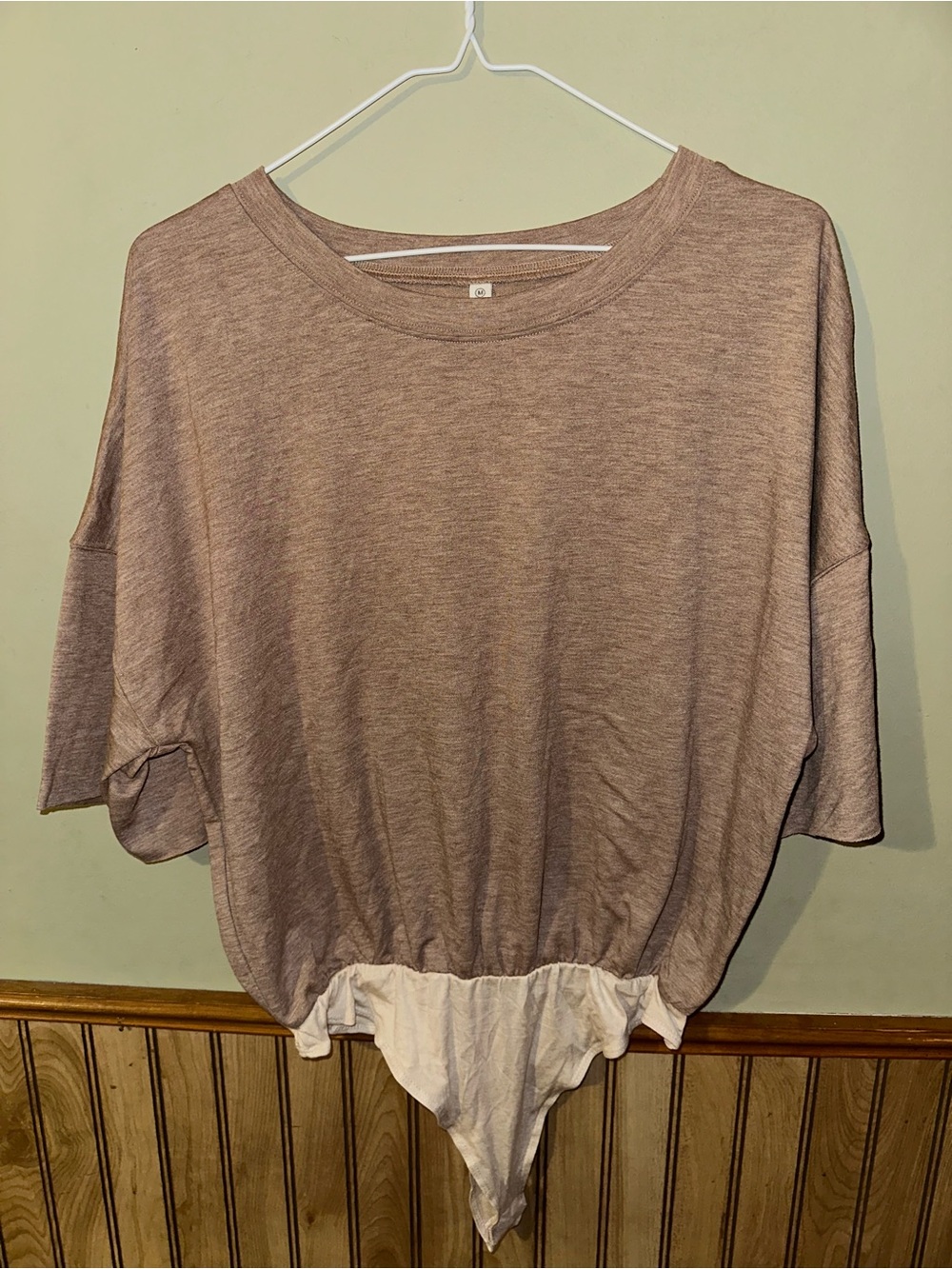 Wishlist Mauve-Brown Relaxed Dolman Bodysuit